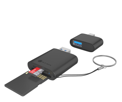 Czytnik kart SD ICY BOX 2w1 USB-A/C IB-CR204-CU3